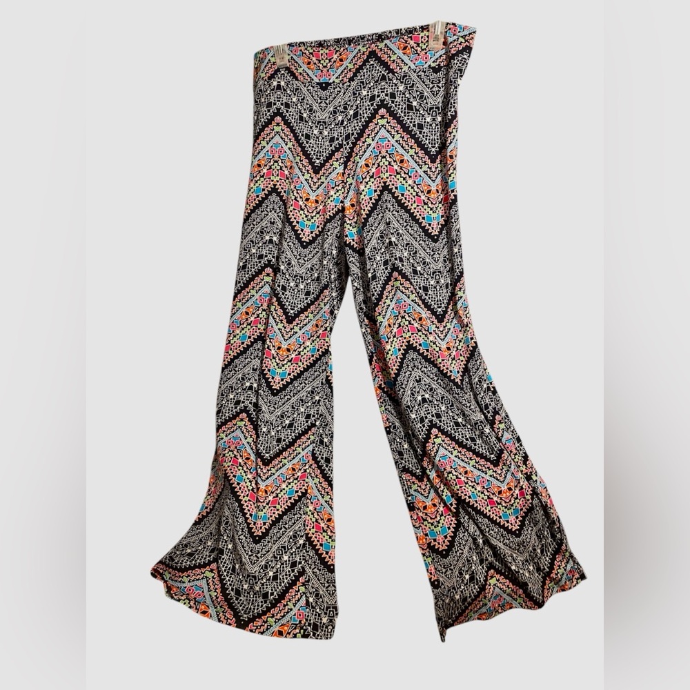 New Directions Petite Multicolor Chevron Print Pants - Picture 4 of 6